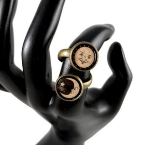 Bronze Sun & Moon Ring